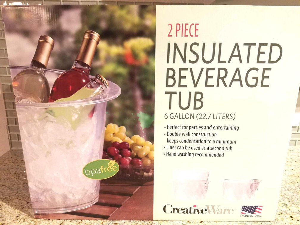 6 Ga insulated two piece Beverage Chiller (Tub with separate insert).  New in box