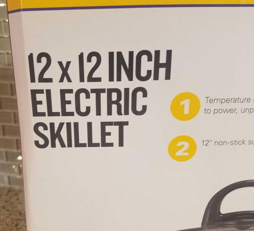 Bella 12 x 12" Electric Skillet.  