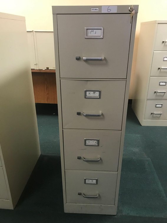 Metal Filing Cabinet with Keys