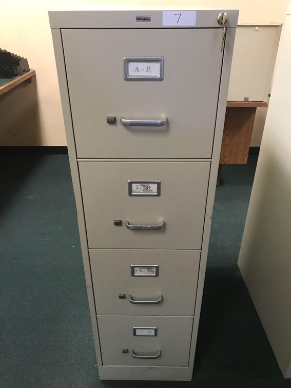 Metal Filing Cabinet with Keys