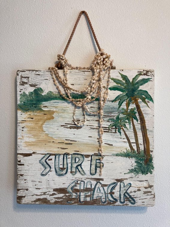 Wooden "Surf Shack" sign
