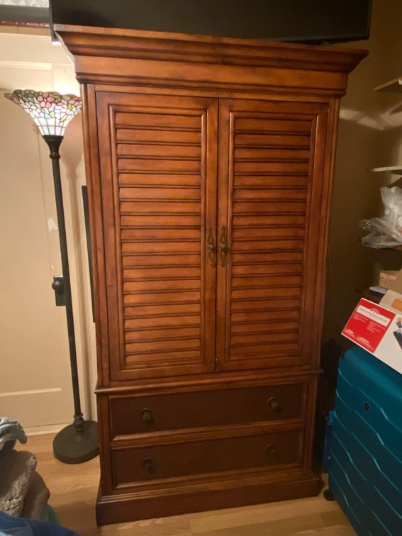 Wood Armoire with Multi-Compartments
