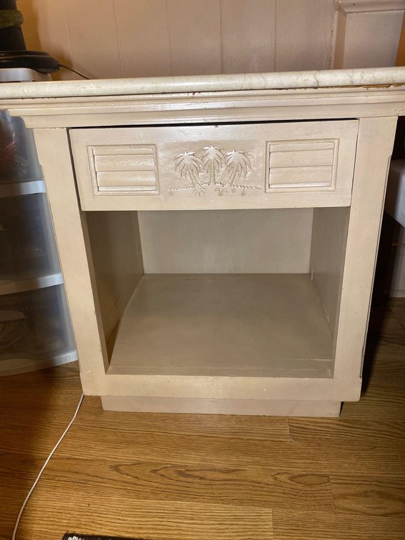 (X's 2) Marble Top End Tables 