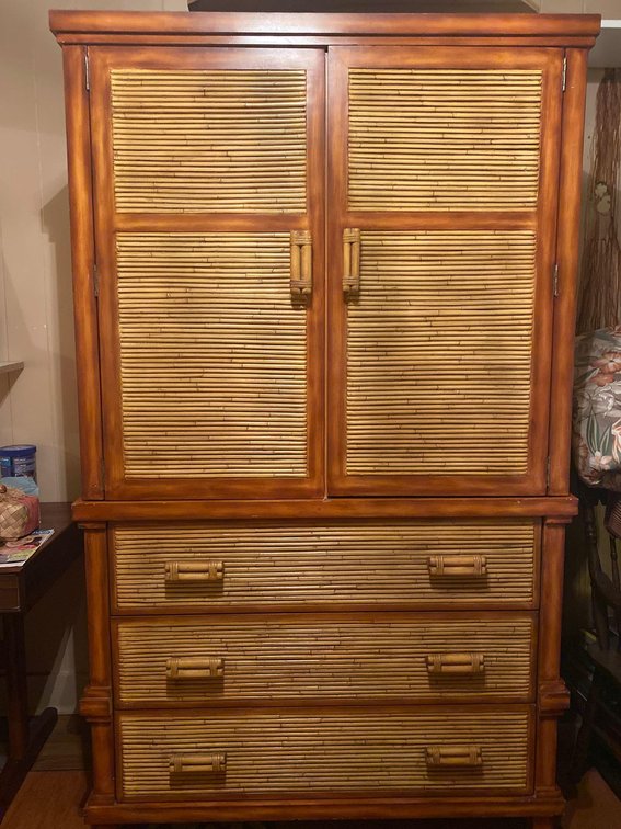 Bamboo Armoire Dresser