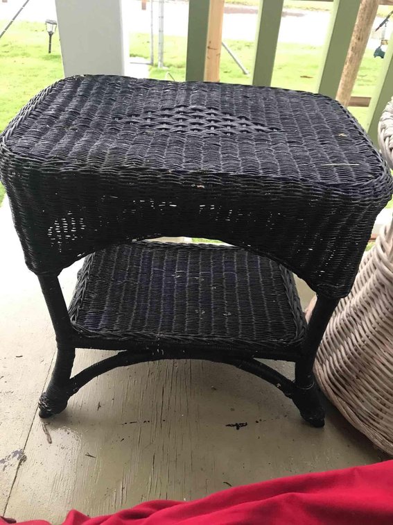wicker end table