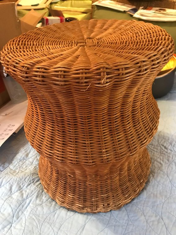 Wicker Style Side Table 
