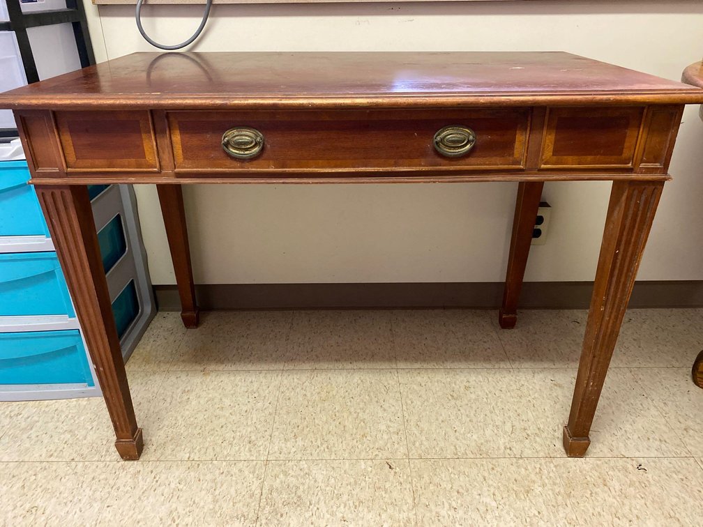 42" Long Single Drawer Wood Desk 