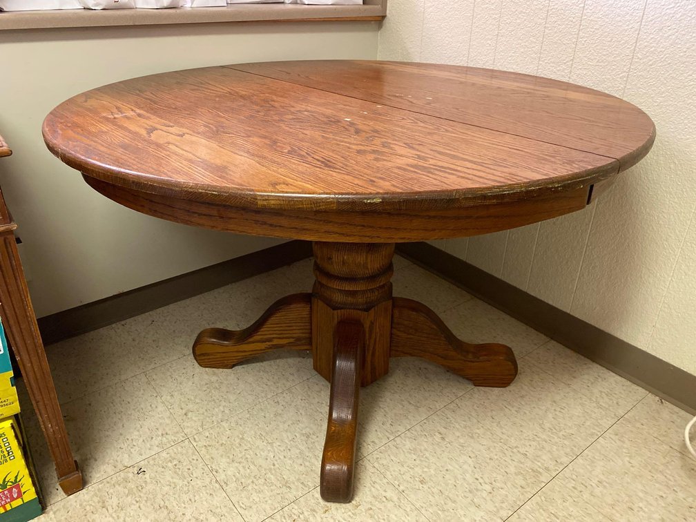 4ft Round Wood Dining Table 