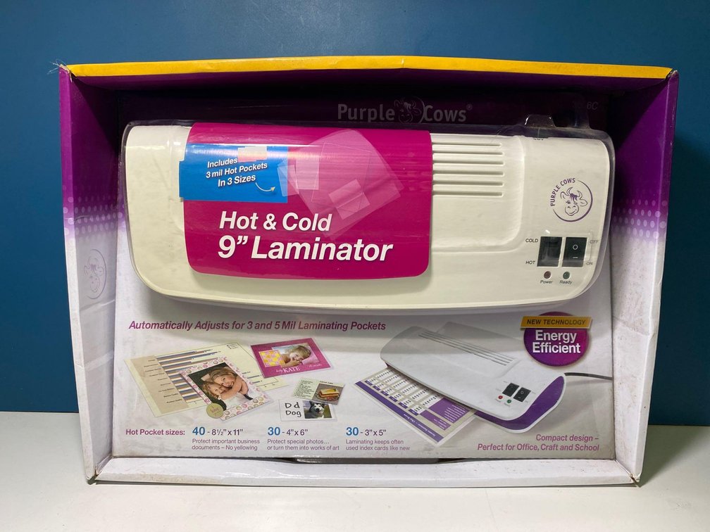 Purple Cows Hot & Cold 9" Laminator 
