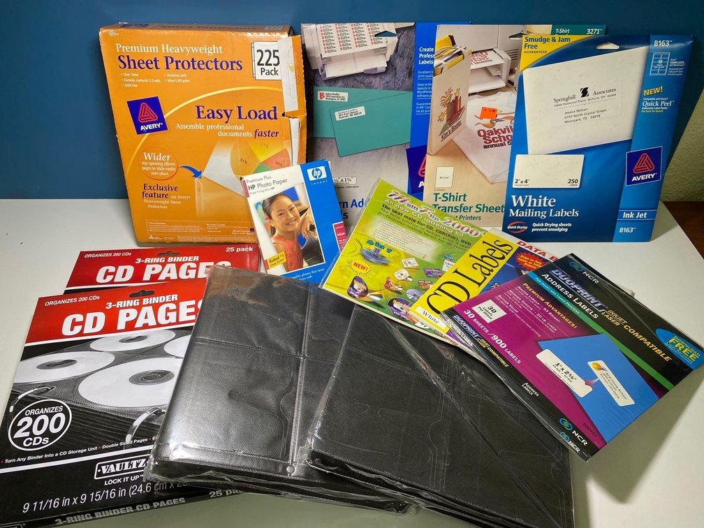 Sheet Protectors, CD Holder Binder Pages, Labels and More