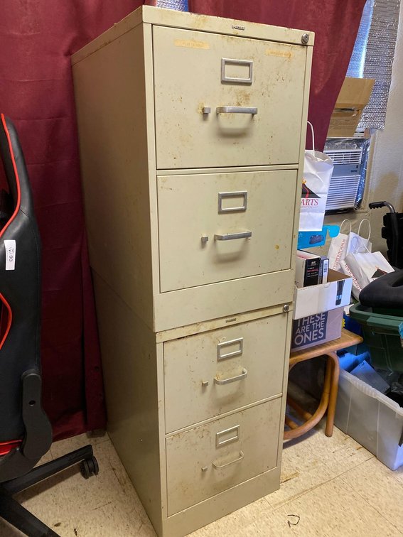 (X's 2) Two Drawer Metal File Cabinets