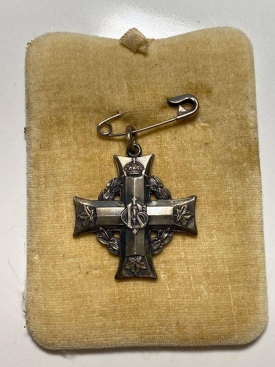 Sterling Silver World War II Canadian Memorial Cross Medal 