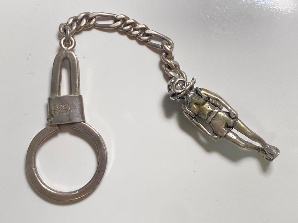 Mexico Sterling Silver Marked 925 Keychain 