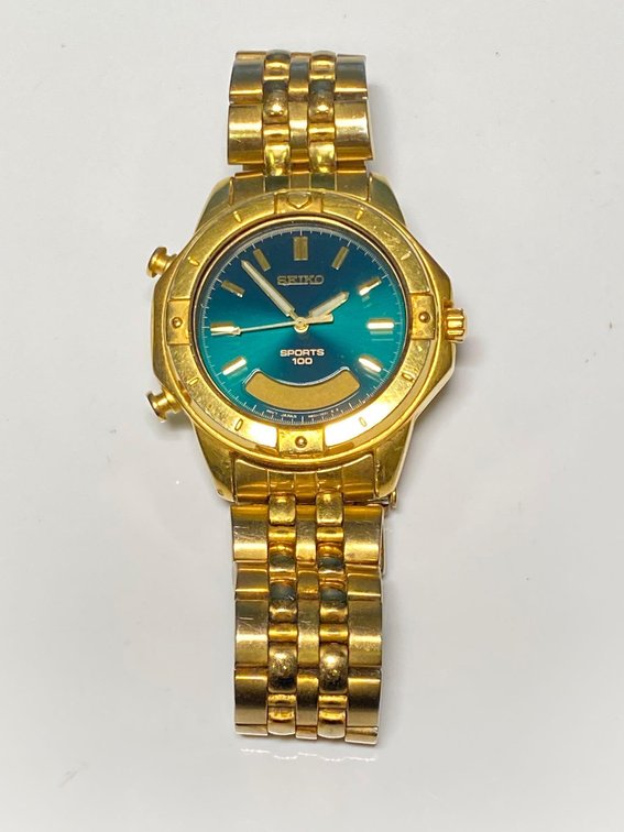 Seiko 5D0243 Spots 100 Sapphlex Crystal Stainless Steel Base Watch