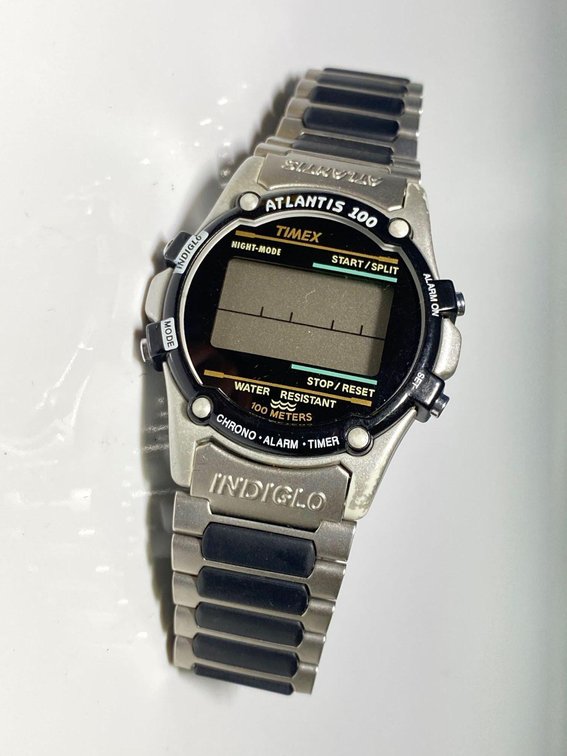 Timex Water Resistant Atlantis 100 Digital Watch 