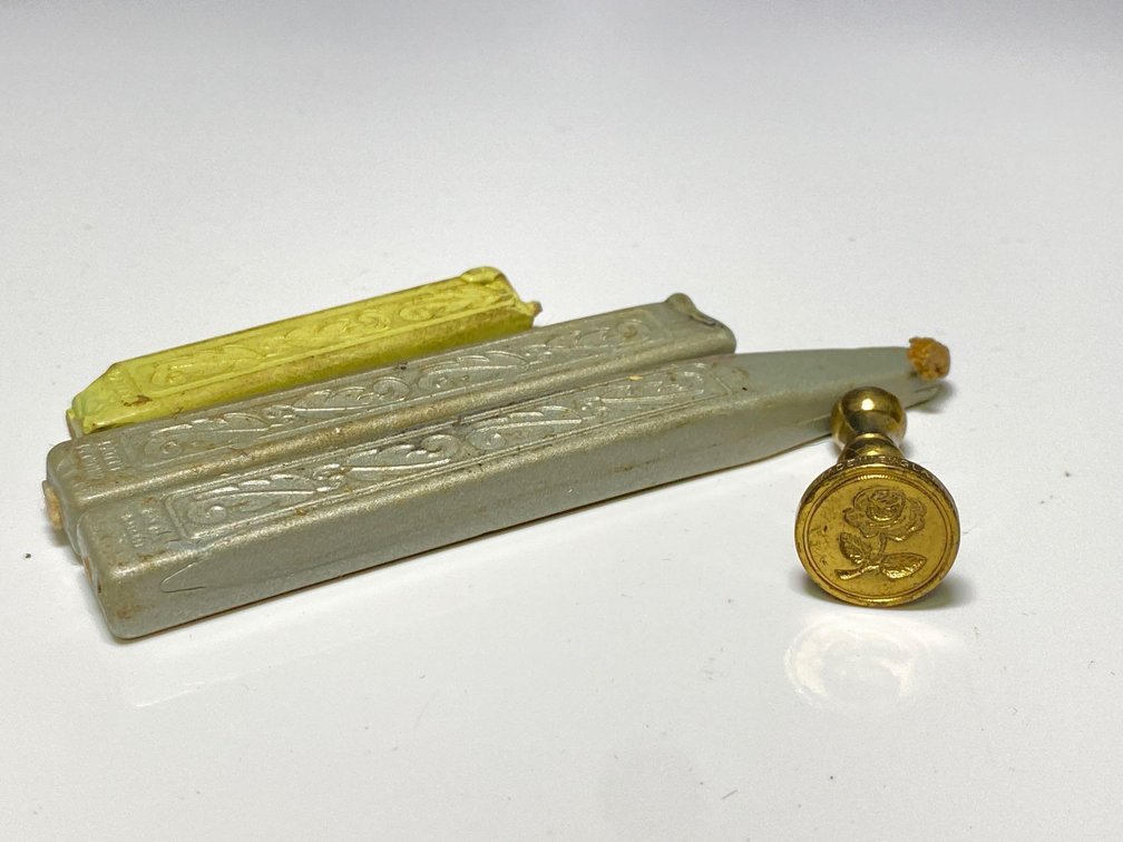 Vintage Rose Wax Stamp 