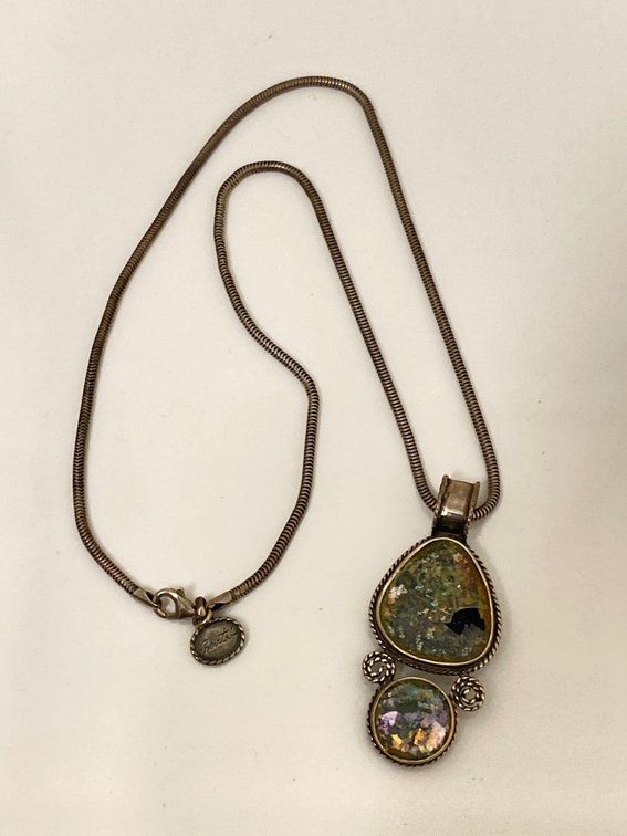 Sterling Silver Marked 925 Fashion Pendant on 16" Chain 
