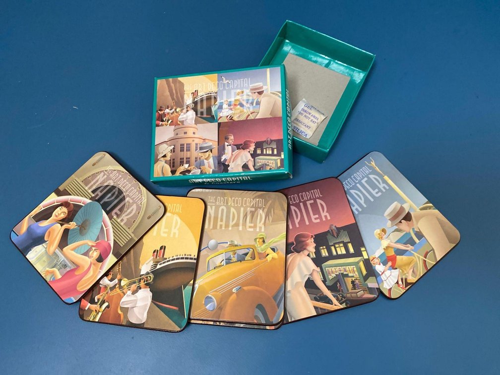 Pack of Art Deco Capital Coasters 