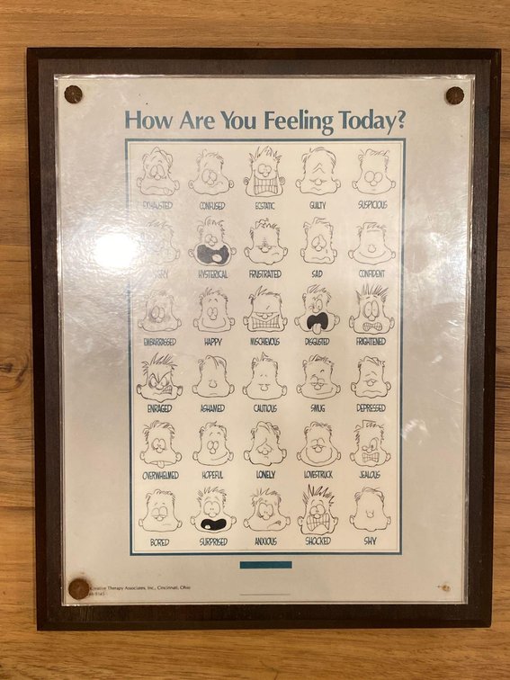 10" X 12" Framed "How Are You Feeling Today" Print 