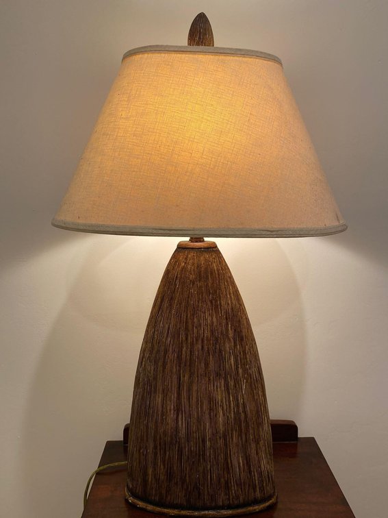 34" Tall Wood Base Table Lamp 
