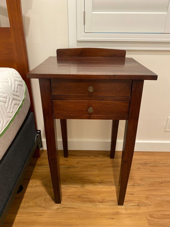 30" Tall Two Drawer Side Table 