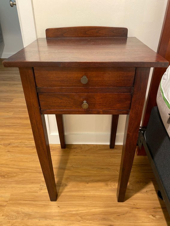 30" Tall Two Drawer Side Table 
