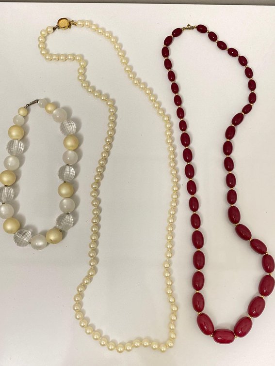 Two Fashion Necklaces and Bracelet 