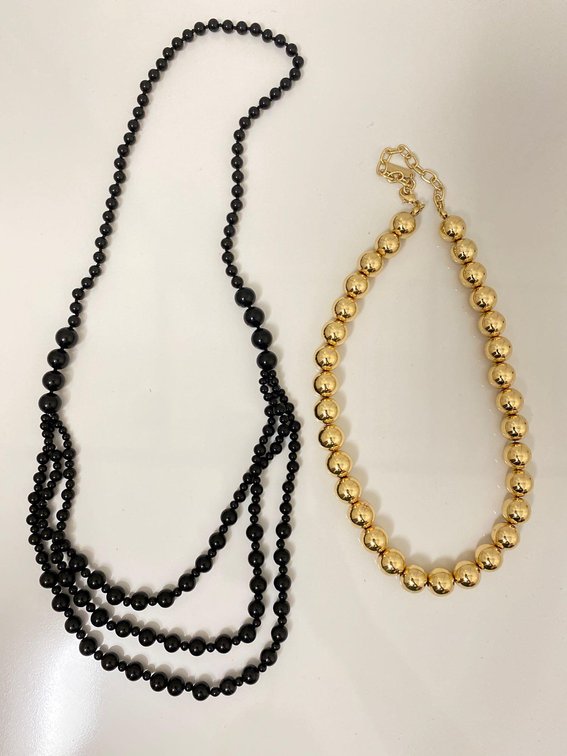 Black and Gold Colored Fashion Necklaces 