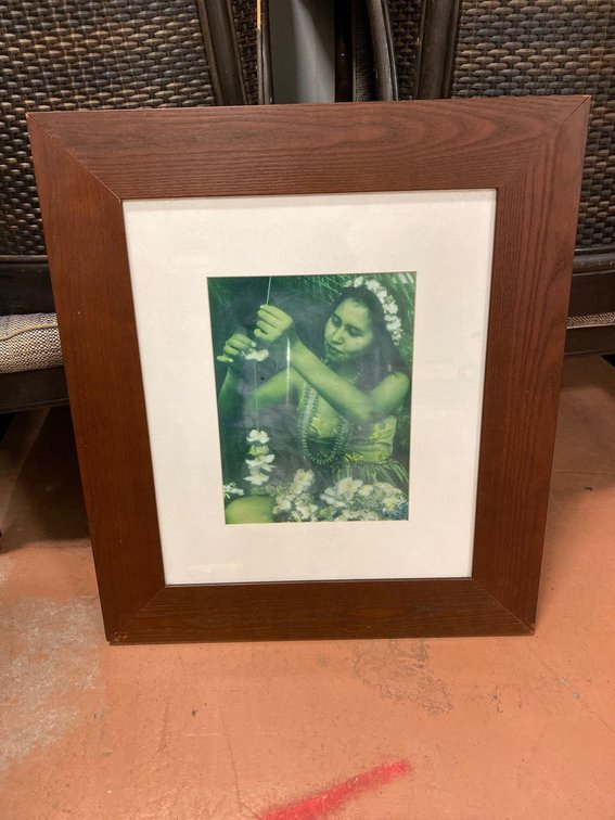 Hula girl with lei picture art 