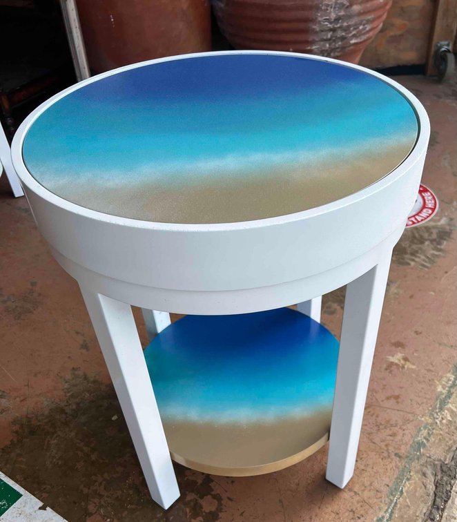 Painted side table