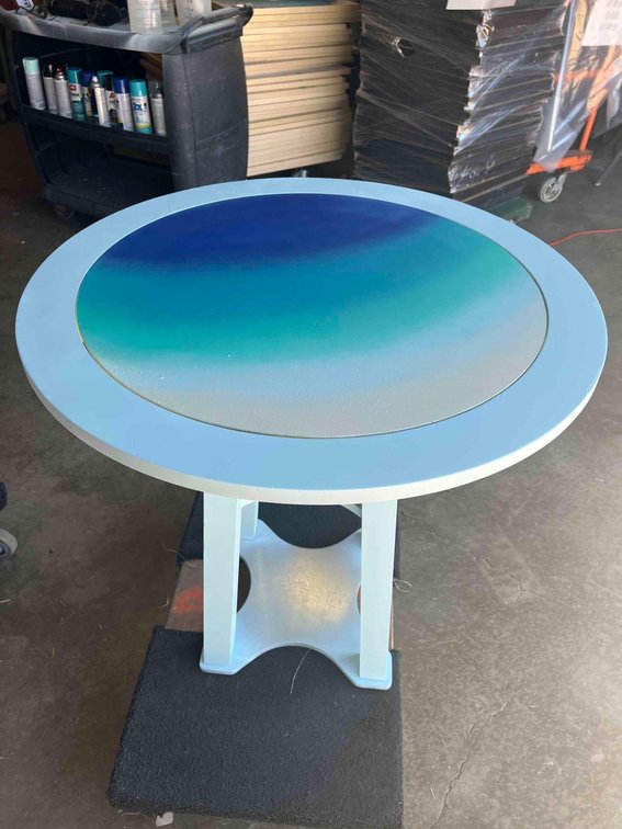 painted dining table