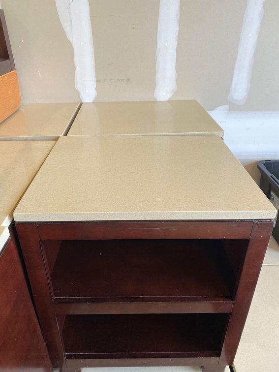 (X's 2) Granite side tables