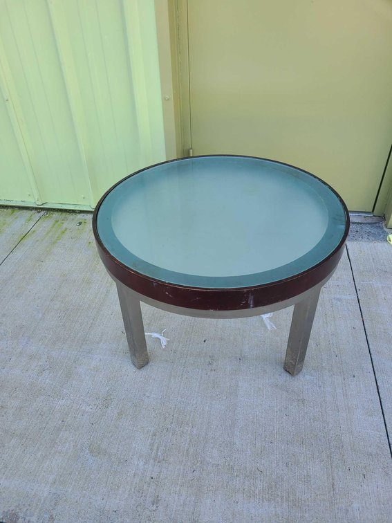 round glass coffee table 