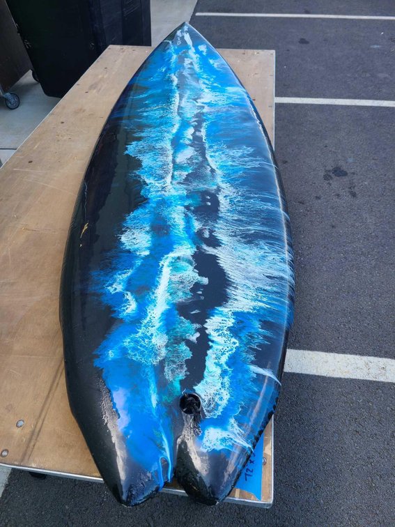 decorative "wave" surfboard 