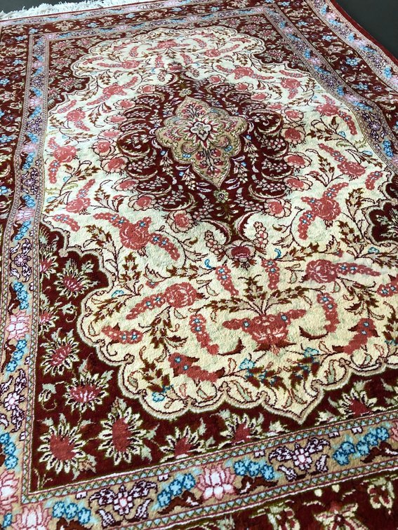 Silk Persian Afghan Rug Carpet