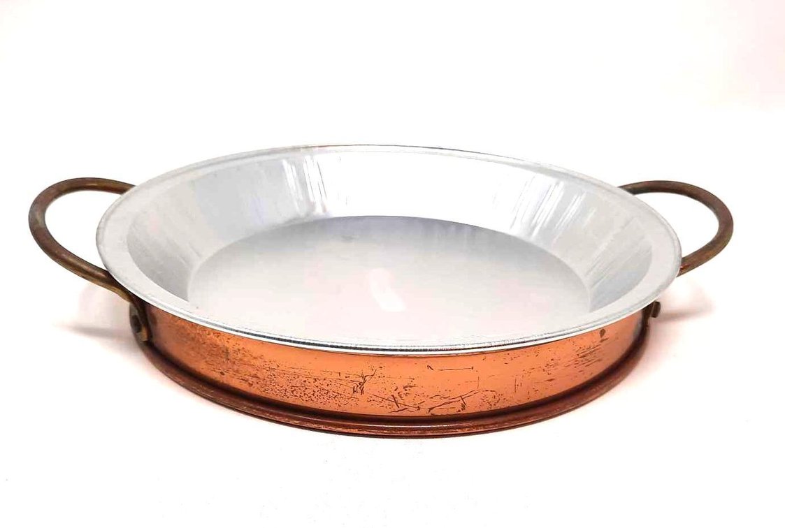 Vintage Copper Pie Holder,  1" Round