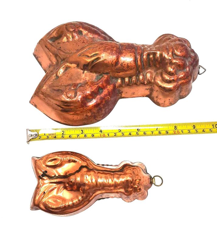 Vintage Copper Lobster Molds 2