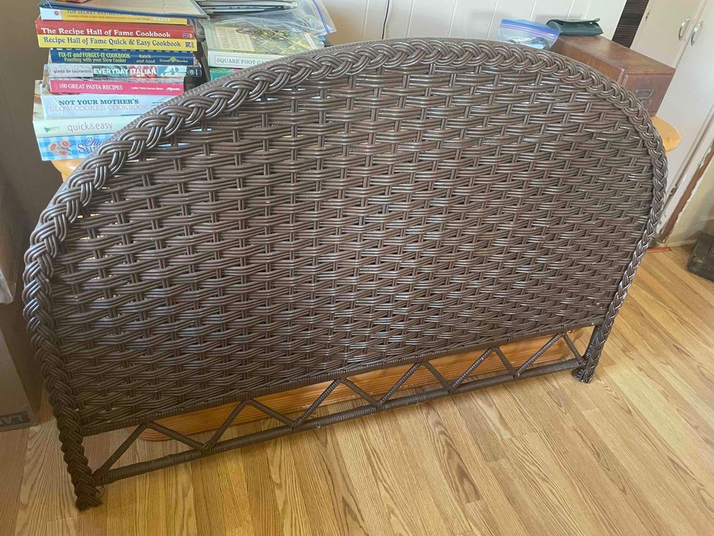 full size wicker headboard 