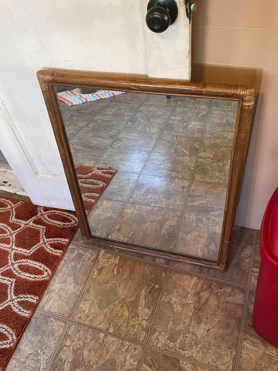 medium size bamboo mirror 