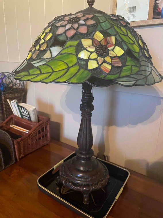 Floral Stained Glass Lamp
