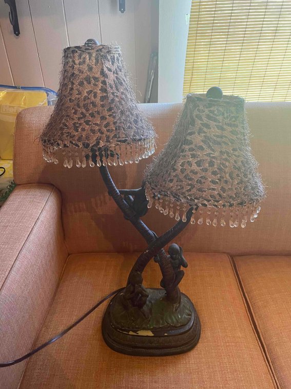 Vintage Jungle Themed Lamp