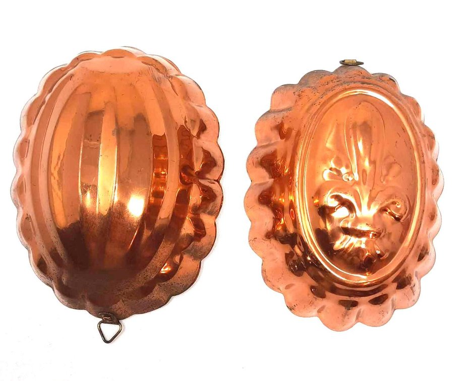 Copper Oval Gelatin Molds - 2