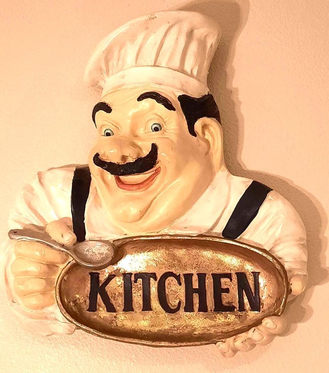 Happy Kitchen Chef 3-D Wall Plaque Decor