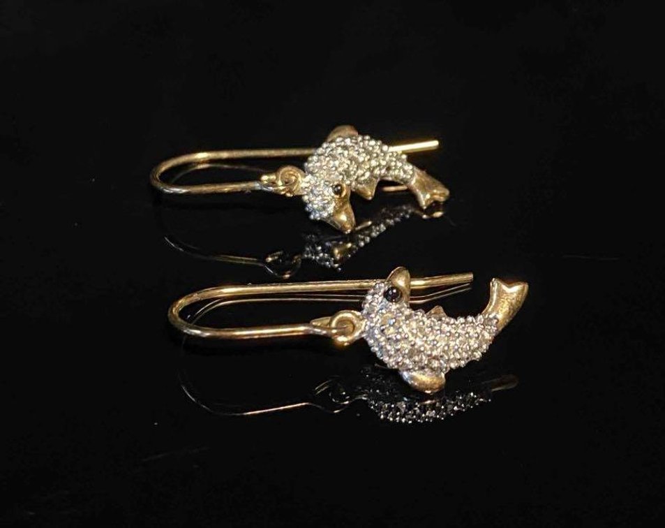 Unmarked Dolphin Dangle Earrings