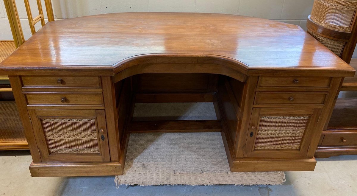 74 1/2" Long Executive Wood Desk 