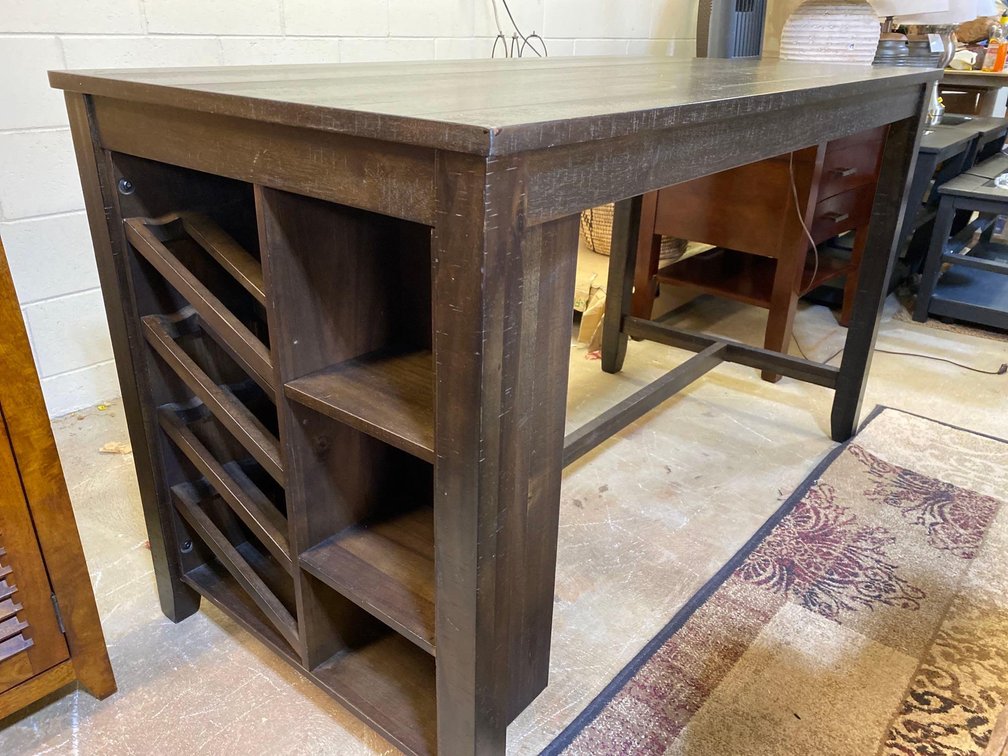 New Ashley Furniture Counter Top Dining Table with Unique Storage