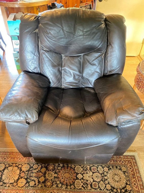 Dark Brown Leather Recliner