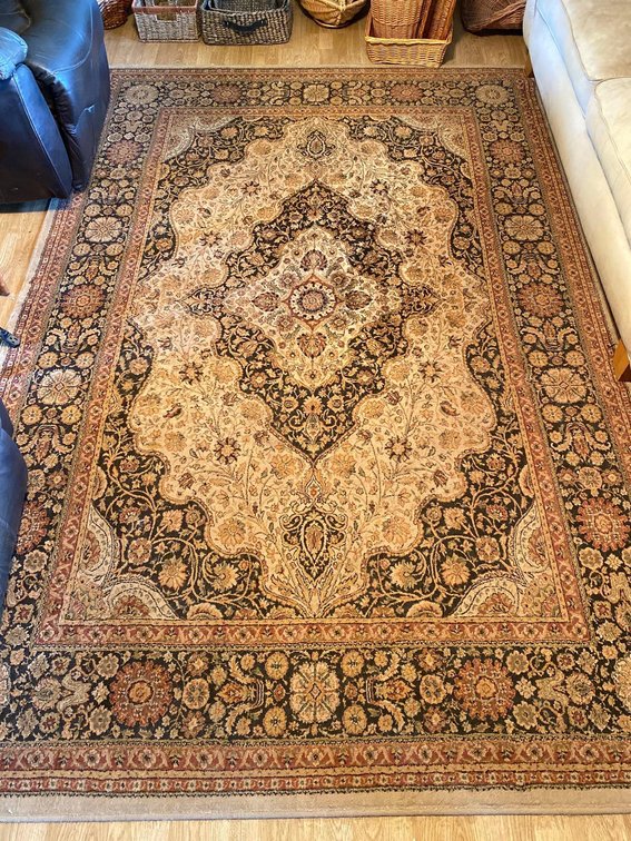 79" X 116" Medallion Kashan Mandalay Area Rug 