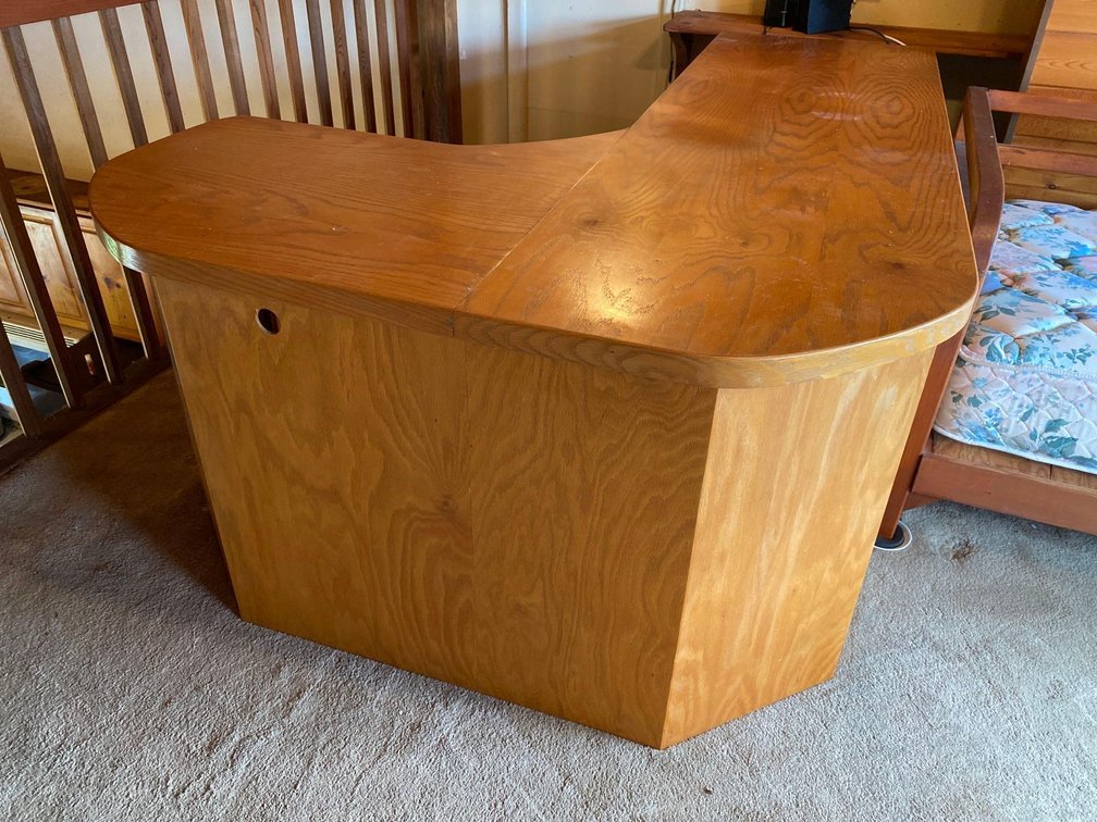 Solid Wood "L" Shape Executive Desk
