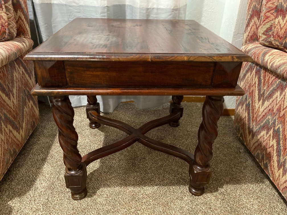 24" Square Wood Side Table 